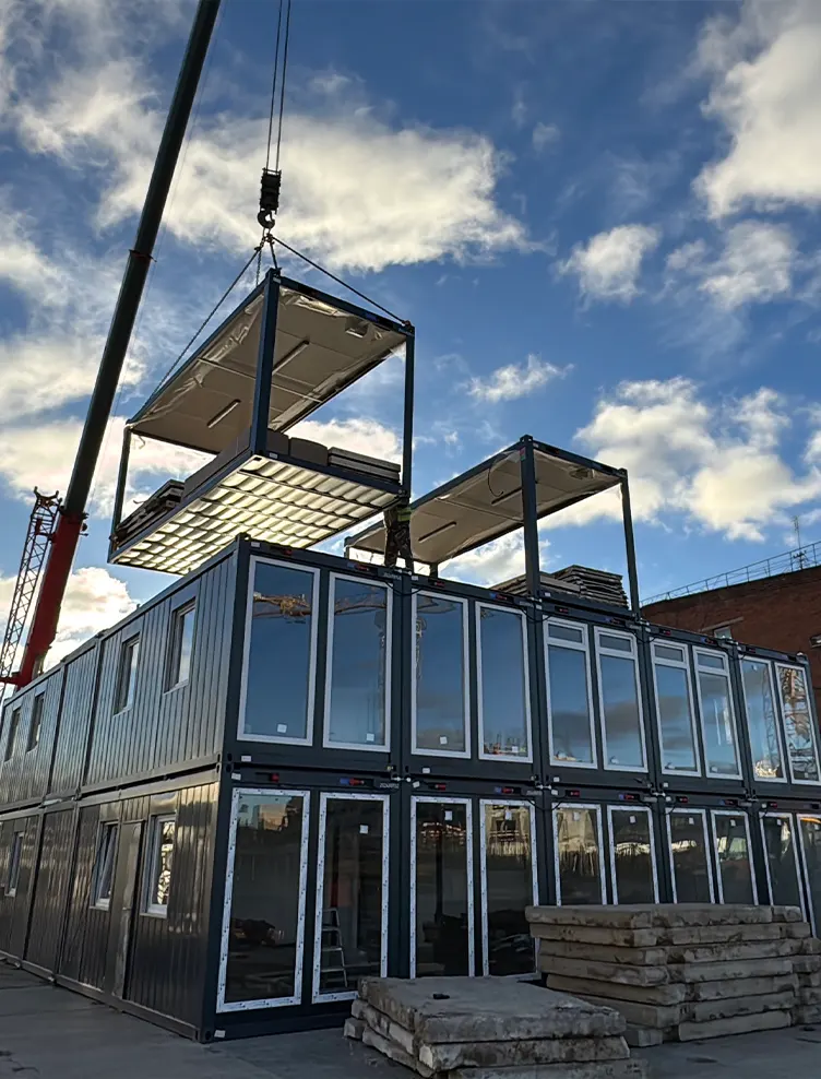 Монтаж модульного здания Контейнекс