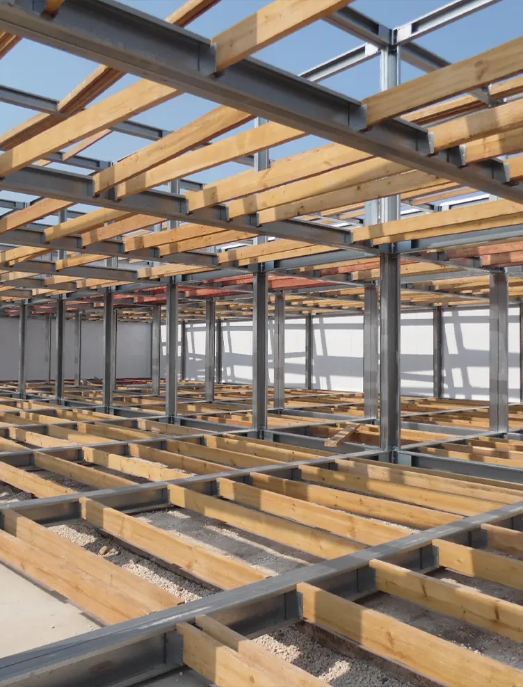 Монтаж здания из ЛСТК