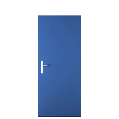 Дверное полотно ПР, откр. наружу, 5010, DIN с ручками, замком, без цилиндра