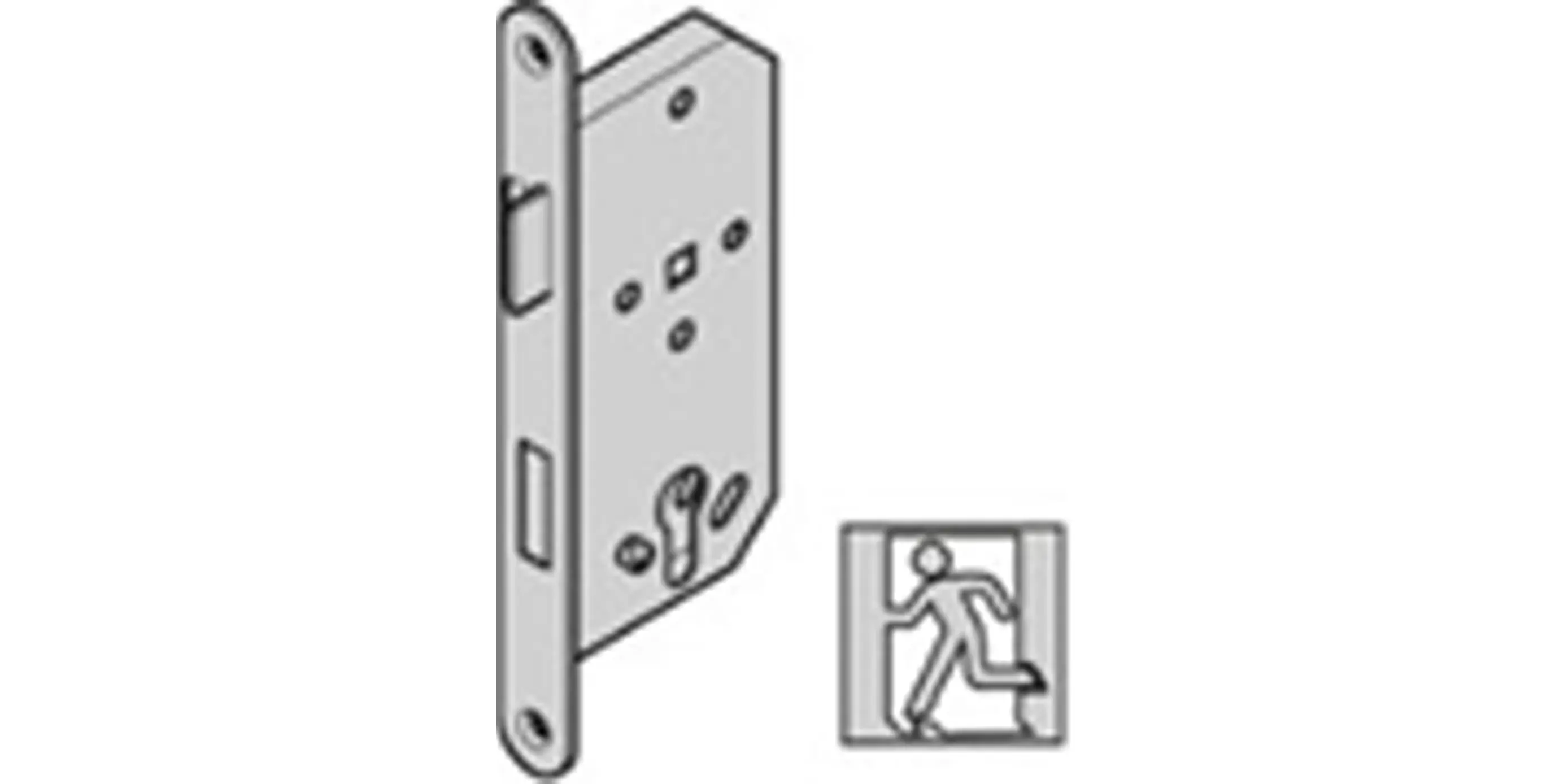 Замок под PZ с разрезным штоком, левый