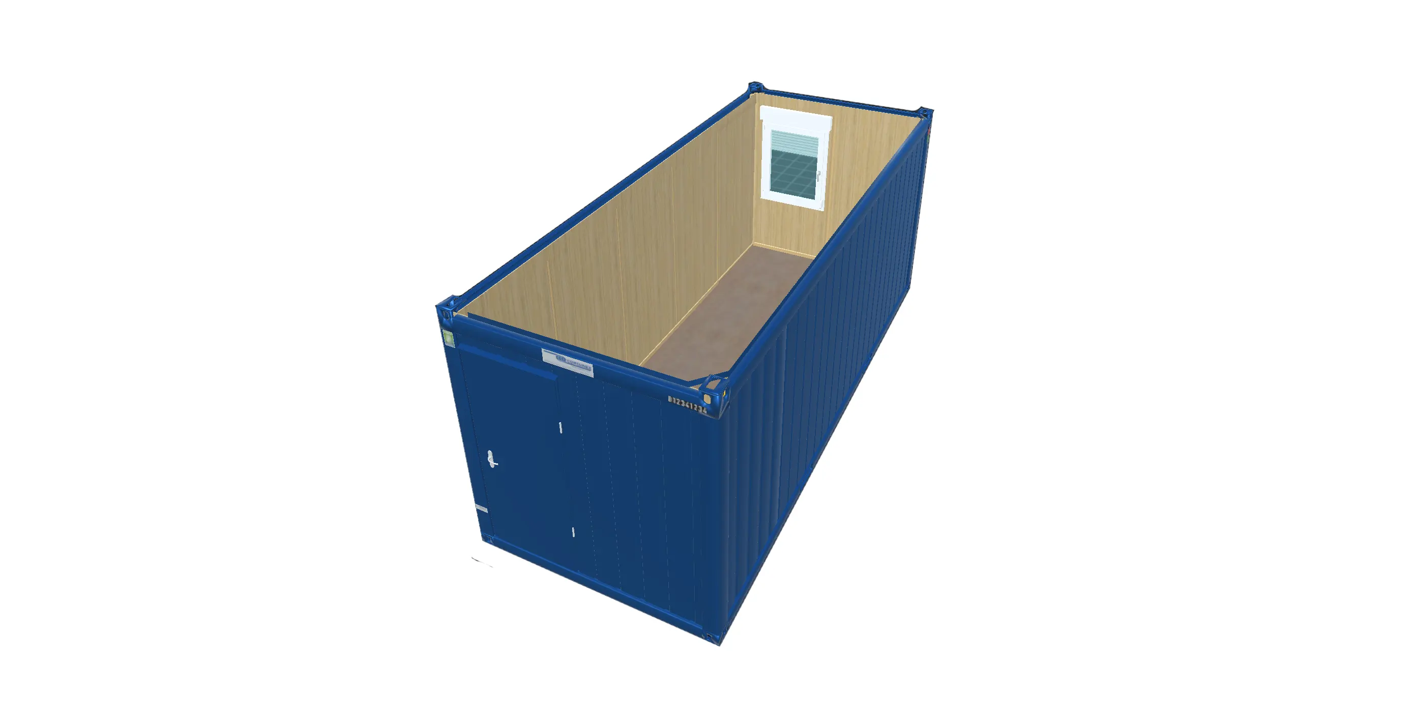 Блок-контейнер 20 футовый RAL 5010, 2800