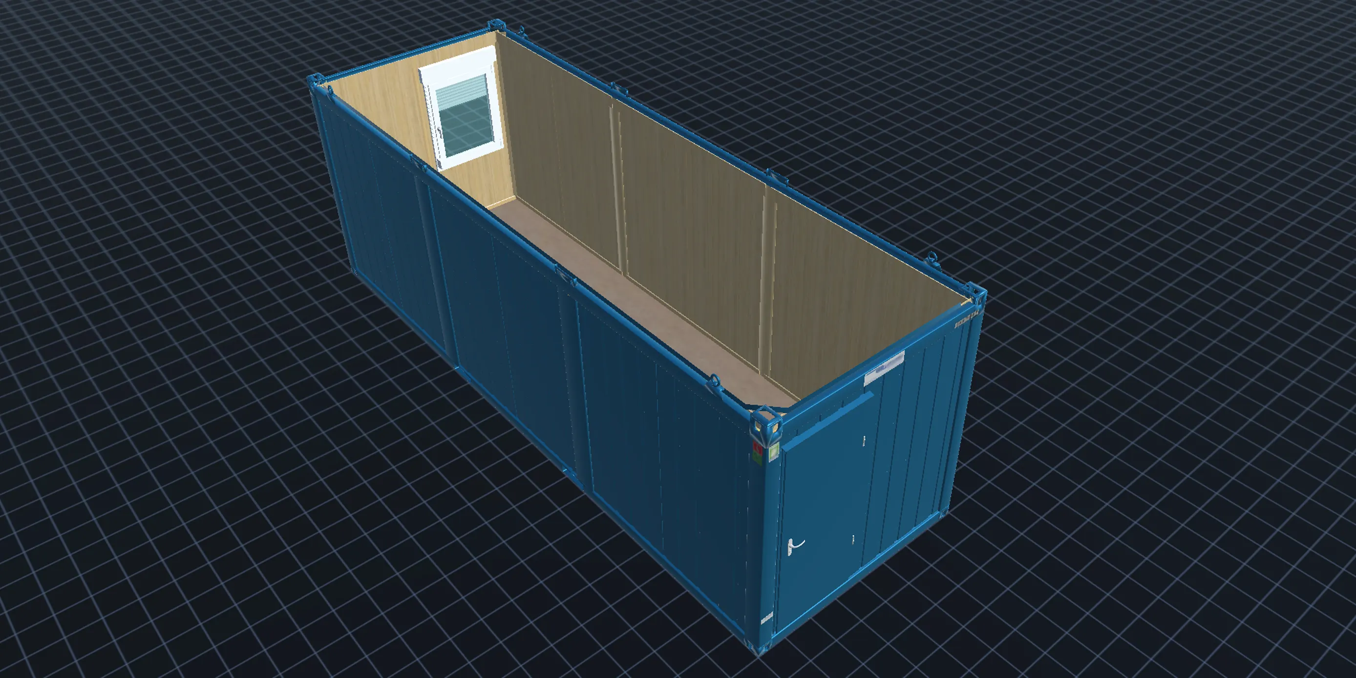 Блок-контейнер 24 футовый RAL 5010