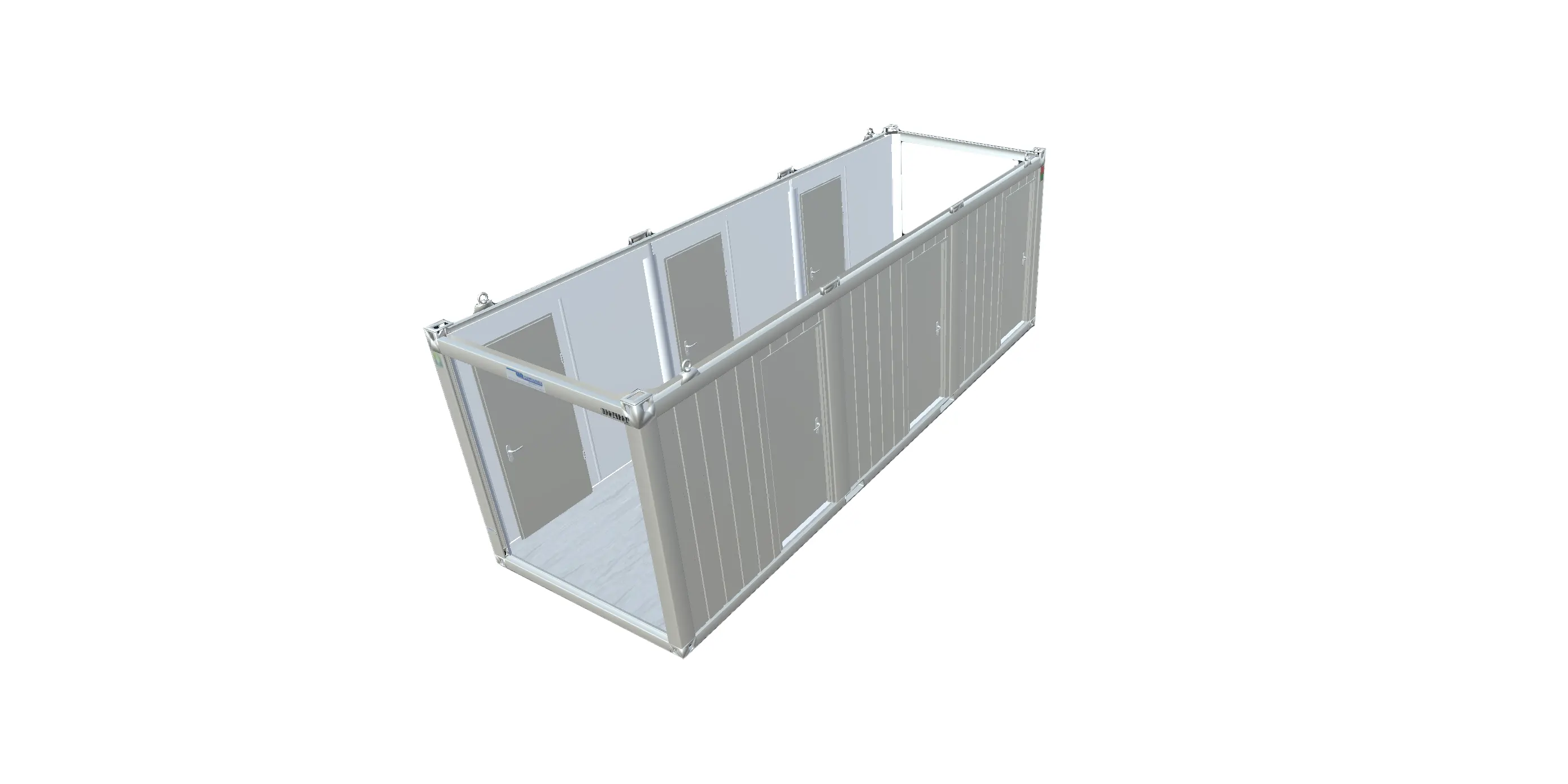 Блок-контейнер 24 футовый RAL 5010, 2800 - коридоный