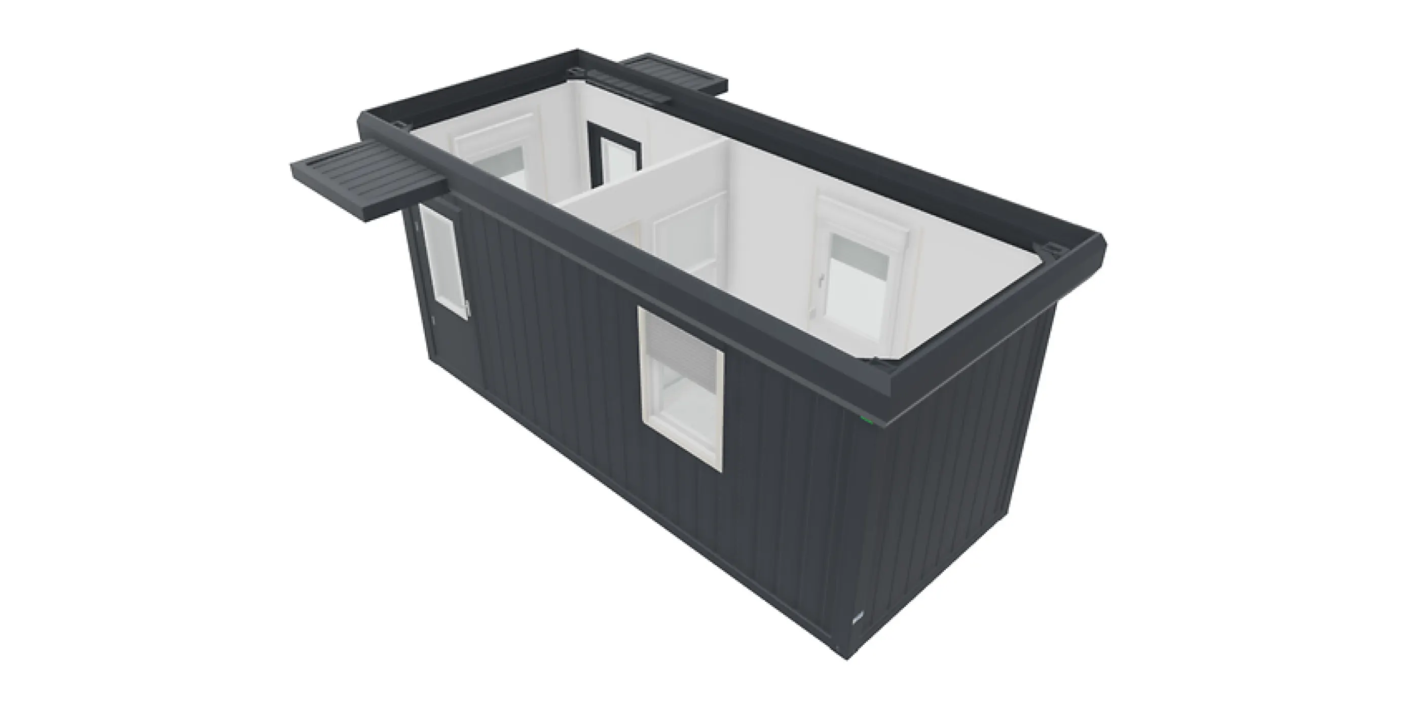 Контрольно-пропускной пункт (КПП, пост охраны) 6055x2435x2800мм RAL7024